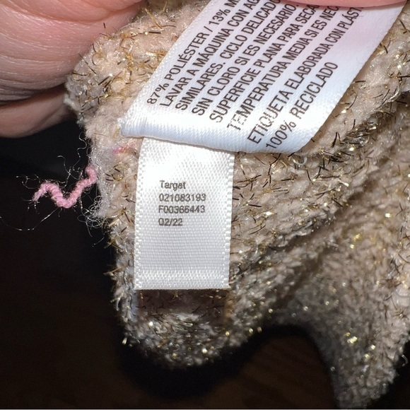 Ava & Viv Khaki and Sparkly Gold Tinsel V-Neck Very Soft Sweater Size X/14W - Picture 5 of 12